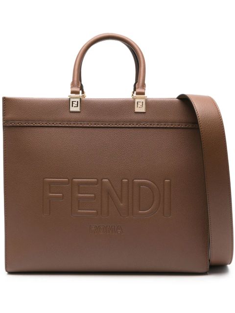 FENDI medium Sunshine leather bag - Brown