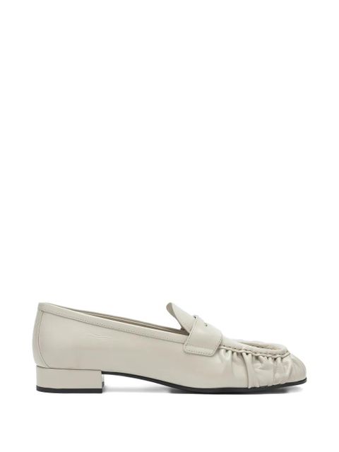 Prada ruched loafers - Neutrals - zdjęcie produktu nr 1