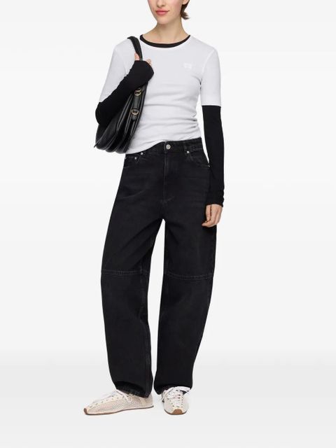 GANNI Stary panelled jeans - Black