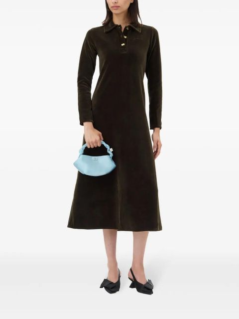 GANNI Bou satin mini bag - Blue