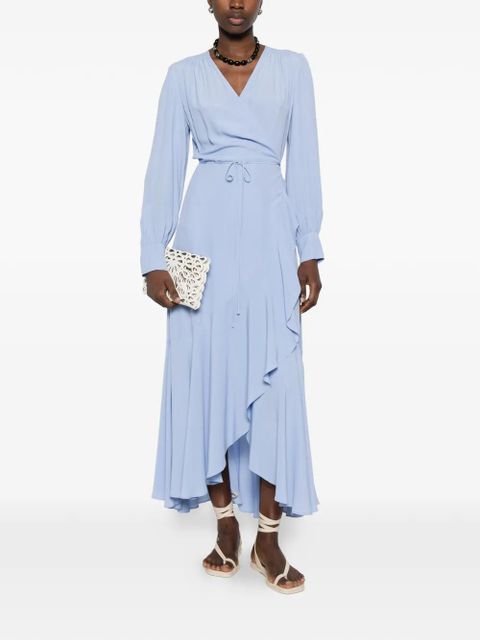 TWINSET ruffled wrap dress - Blue - zdjęcie produktu nr 2