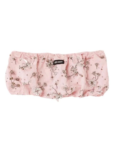 Miu Miu strapless bandeau blouse - Pink - zdjęcie produktu nr 1