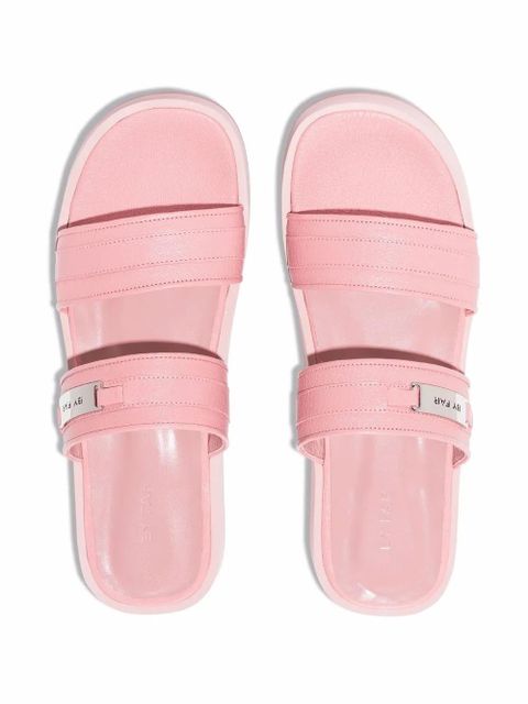 BY FAR Easy leather sandals - Pink