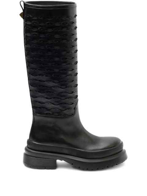 Valentino Garavani cut-out platform boots - Black