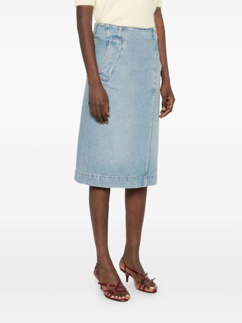 Victoria Beckham denim midi skirt - Blue