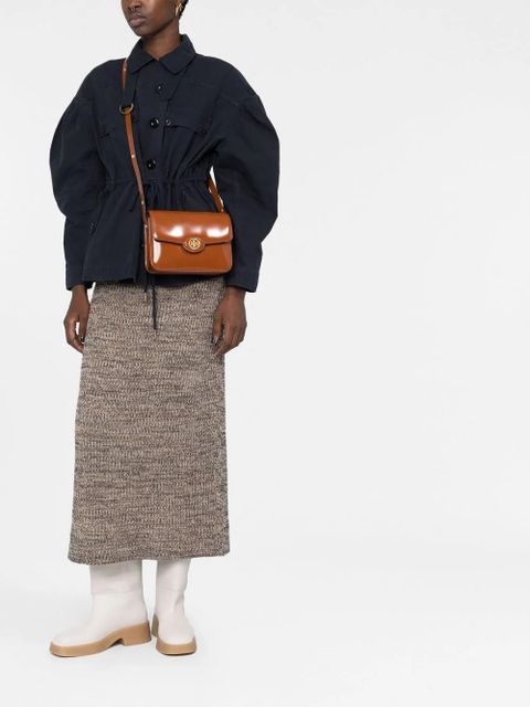 Tory Burch logo-plaque crossbody bag - Brown - zdjęcie produktu nr 2