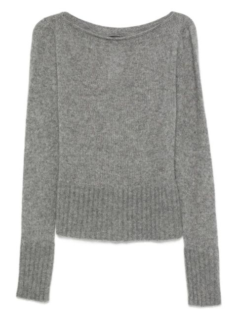 TOM FORD boat-neck cashmere-silk blend sweater - Grey - zdjęcie produktu nr 1