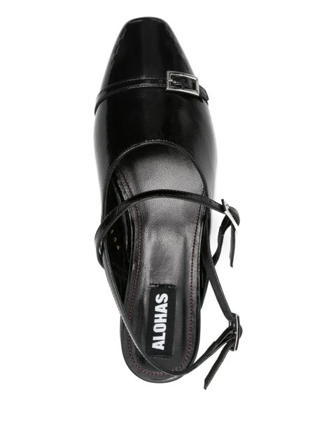 ALOHAS buckle slingback flat pumps - Black