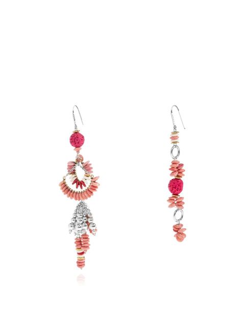 ISABEL MARANT Lyna beaded drop earrings - Silver