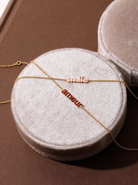 Design Letters bransoletka ze srebra pokrytego złotem - zdjęcie produktu nr 2