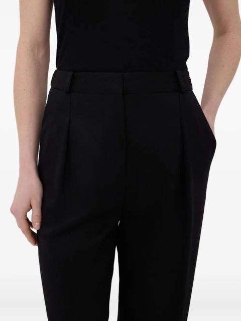 LouLou de Saison Garbo pleated-wool trousers - Black