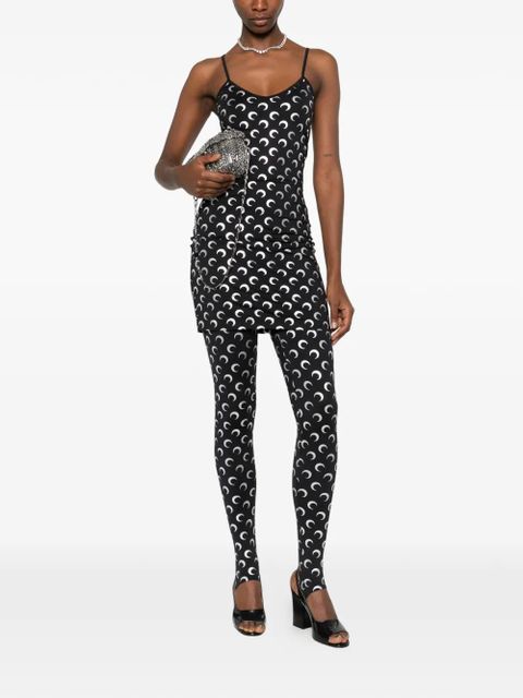 Marine Serre moon-print mini dress - Black