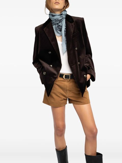 Zadig&Voltaire Nuage fringed printed scarf - Blue - zdjęcie produktu nr 2