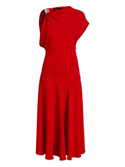 Proenza Schouler draped one-shoulder midi party dress - Red - zdjęcie produktu nr 1