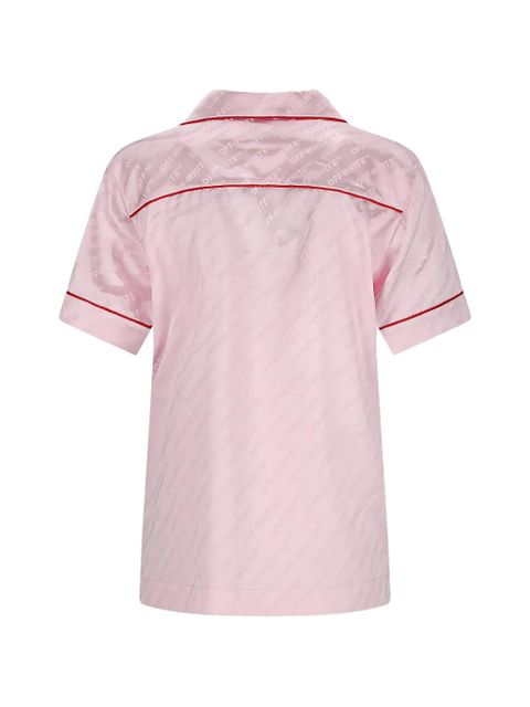 Off-White jacquard satin shirt - Pink - zdjęcie produktu nr 2