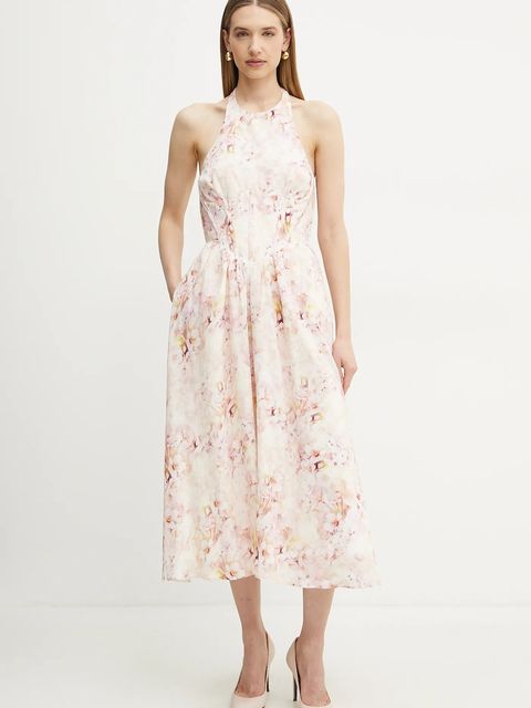 Bardot sukienka kolor różowy maxi rozkloszowana 59251DB1 - zdjęcie produktu nr 1