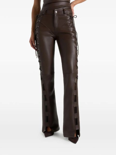 Manière De Voir Ambre lace-up flared trousers - Brown - zdjęcie produktu nr 1