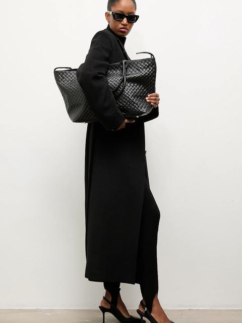 Answear.LAB płaszcz damski kolor czarny przejściowy