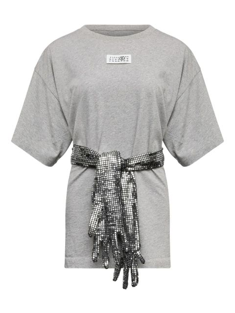 MM6 Maison Margiela roundneck label T-shirt - Grey - zdjęcie produktu nr 1