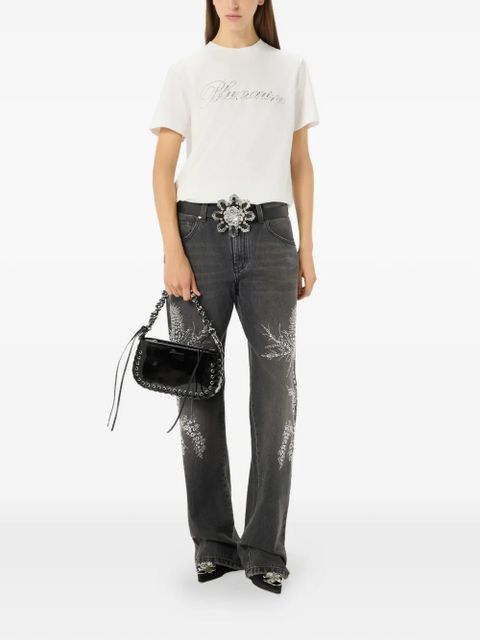 Blumarine rhinestone-embellishment T-shirt - White - zdjęcie produktu nr 2