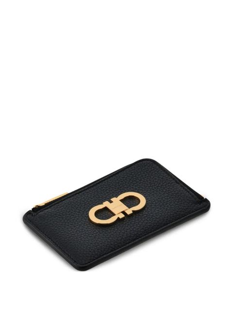 Ferragamo gancio zip credit card holder - Black