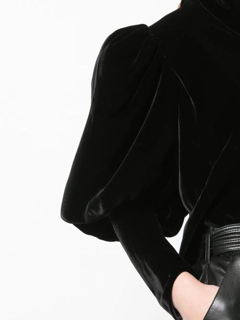 KHAITE Jones silk velvet top - Black