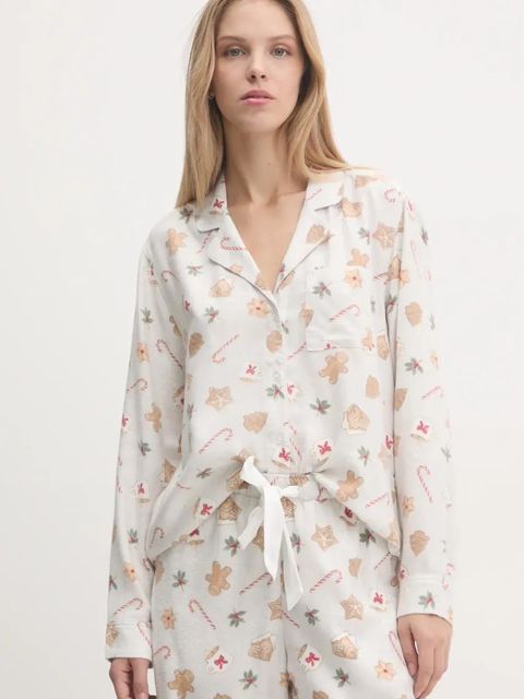 Hollister Co. piżama damska kolor szary KI346-4045