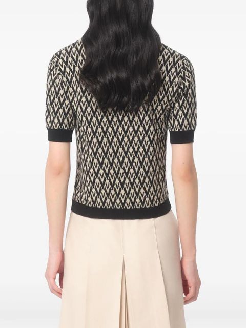 Valentino Garavani geometric-pattern T-shirt - Neutrals