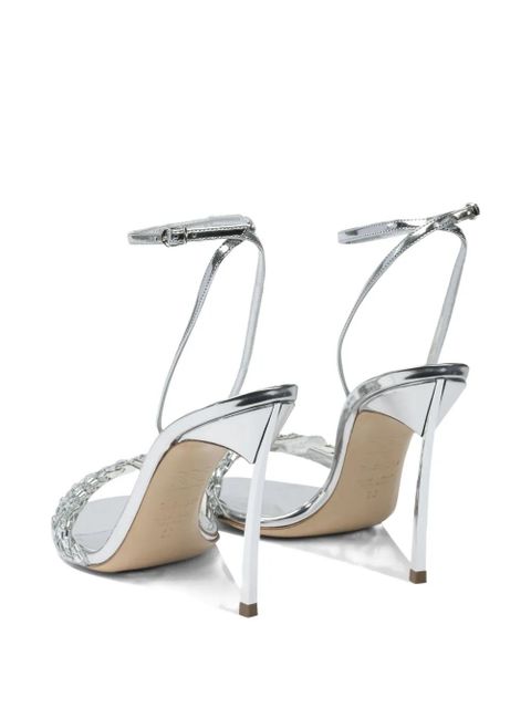 Casadei 100mm Interstellar crystal-embellished sandals - Silver