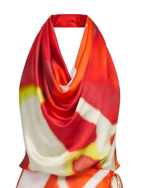 STAUD Liora silk dress - Red - zdjęcie produktu nr 2