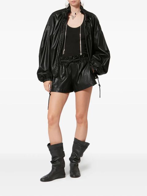 MARANT ÉTOILE Naline ruffled shorts - Black - zdjęcie produktu nr 2