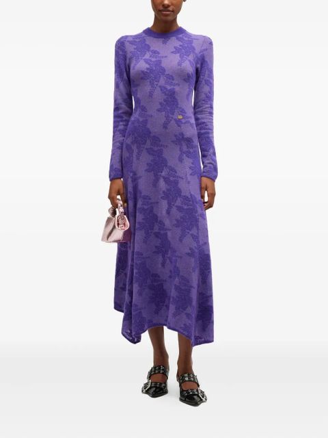 GANNI floral midi dress - Purple - zdjęcie produktu nr 2