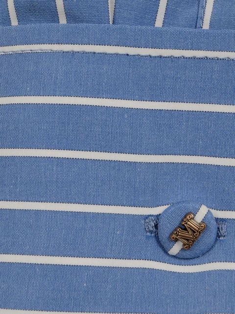 Max Mara striped cuff cotton shirt - Blue