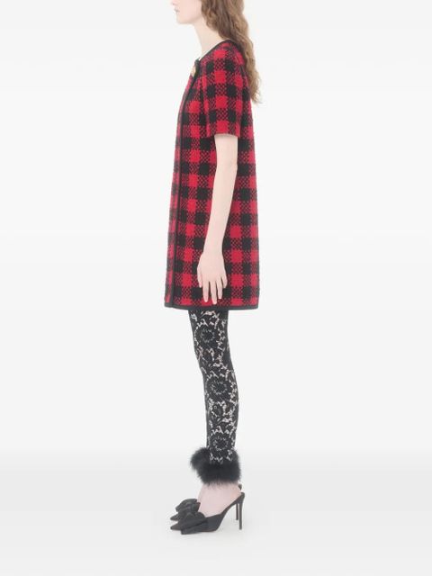 Valentino Garavani tweed jewel-button mini dress - Red