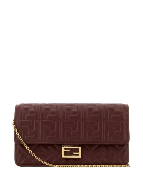 FENDI small baguette embossed shoulder bag - Brown - zdjęcie produktu nr 1