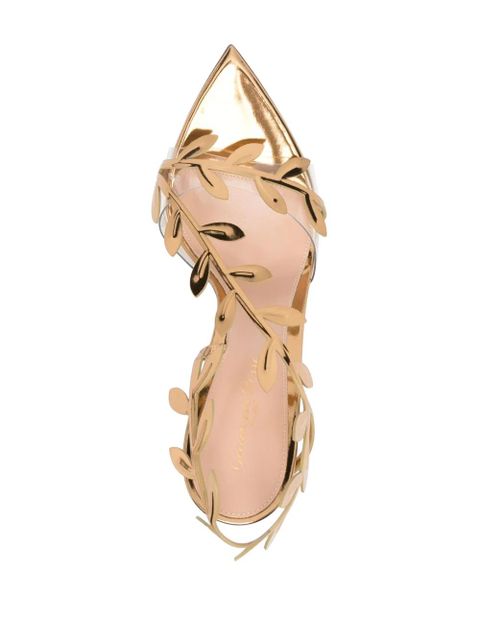 Gianvito Rossi Flavia 105mm leather sandals - Gold