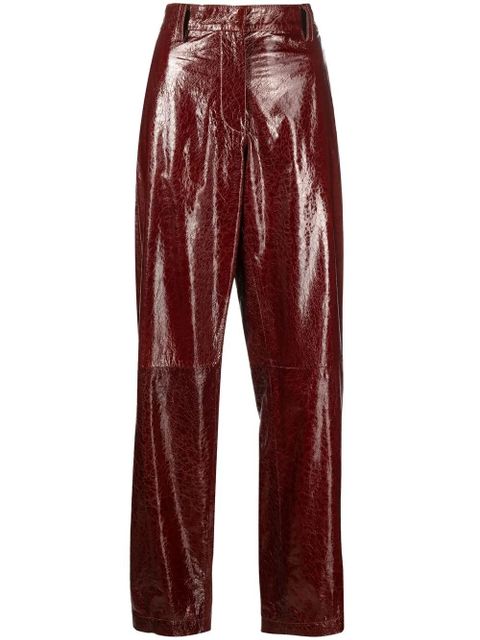 Missoni high-shine finish trousers - Red - zdjęcie produktu nr 1