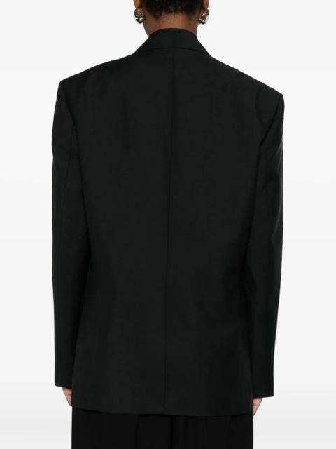 Róhe contrast-stitching blazer - Black