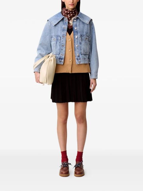 Claudie Pierlot flap-pocket collared denim jacket - Blue - zdjęcie produktu nr 2