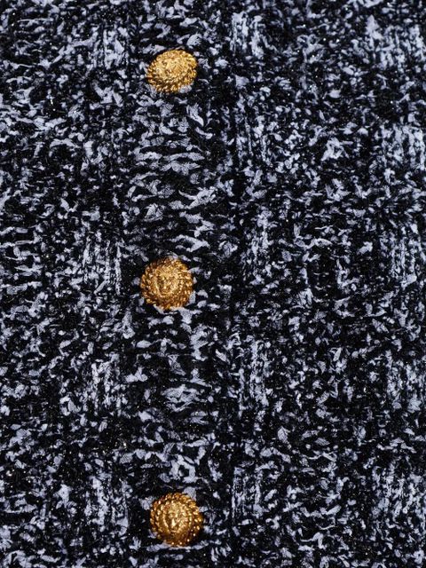 Balmain button tweed jacket - Black