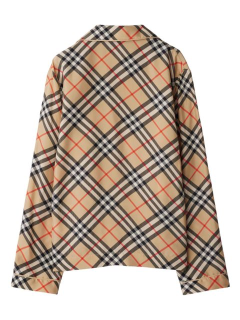 Burberry Vintage Check-print silk pajama top - Neutrals - zdjęcie produktu nr 2