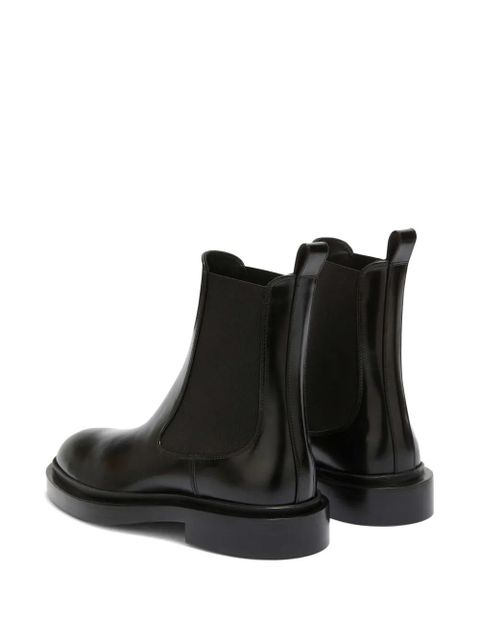 Jil Sander 30mm leather ankle boots - Black