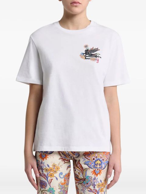 ETRO Pegaso-motif cotton T-shirt - White
