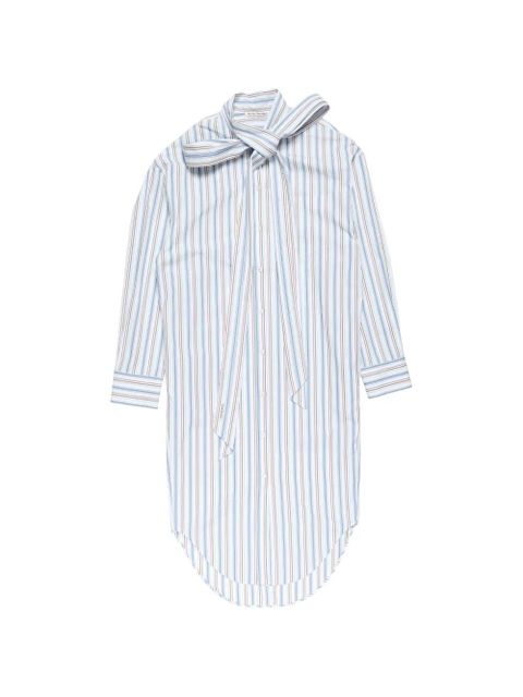 Acne Studios striped-pattern tie midi dress - Blue - zdjęcie produktu nr 1