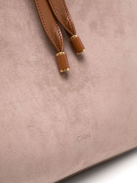 Chloé Marcie suede shoulder bag - Pink