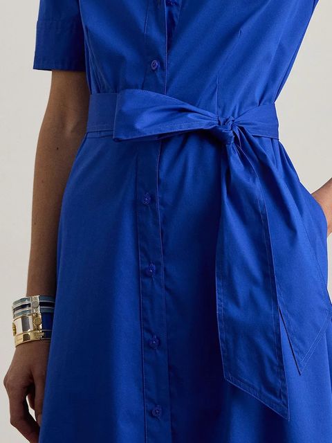 Lauren Ralph Lauren sukienka kolor niebieski mini rozkloszowana 200748950