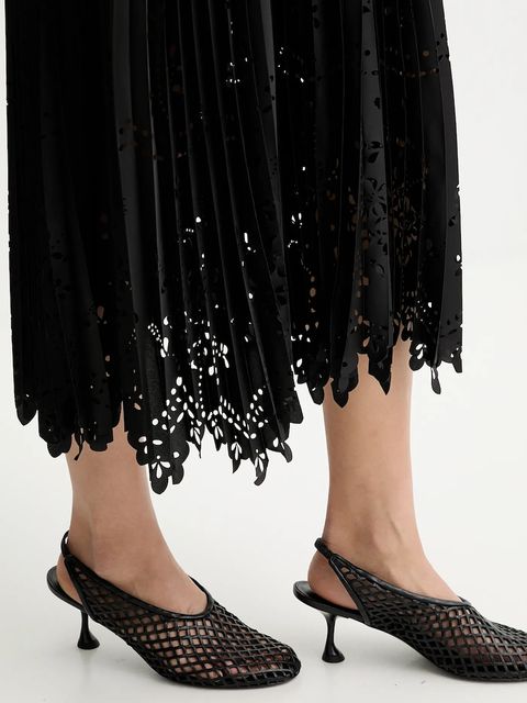 MUNTHE spódnica RUSTALI kolor czarny midi rozkloszowana 254120725422