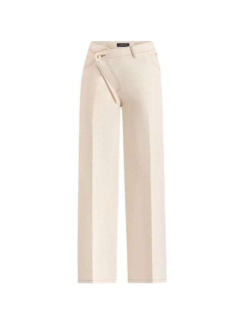 Manière De Voir wrapover wide-leg jeans - Neutrals - zdjęcie produktu nr 1