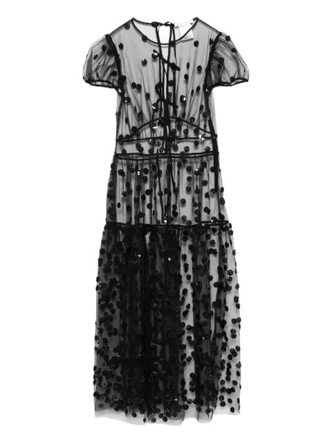 Cecilie Bahnsen Nanna sequin blossom dress - Black - zdjęcie produktu nr 1