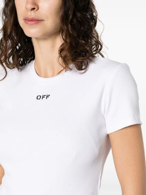 Off-White Off Stamp stretch-cotton T-shirt